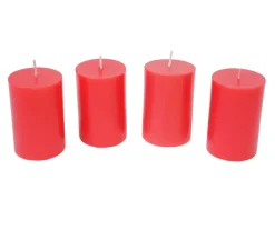 Adventskranz MCW-H49, Weihnachtsdeko Adventsgesteck Gesteck, Holz MVG-zertifiziert rund Ø 33cm ~ inkl. 4x Kerzen rot