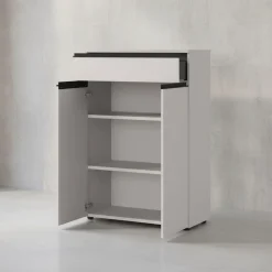 Aktenschrank mit Schublade Soft-Close 81x120x40 cm Greige
