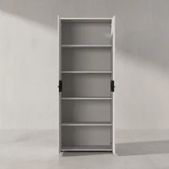 Aktenschrank STUTTGART, 197 cm hoch, 5 Ordnerhöhen, Soft-Close Greige