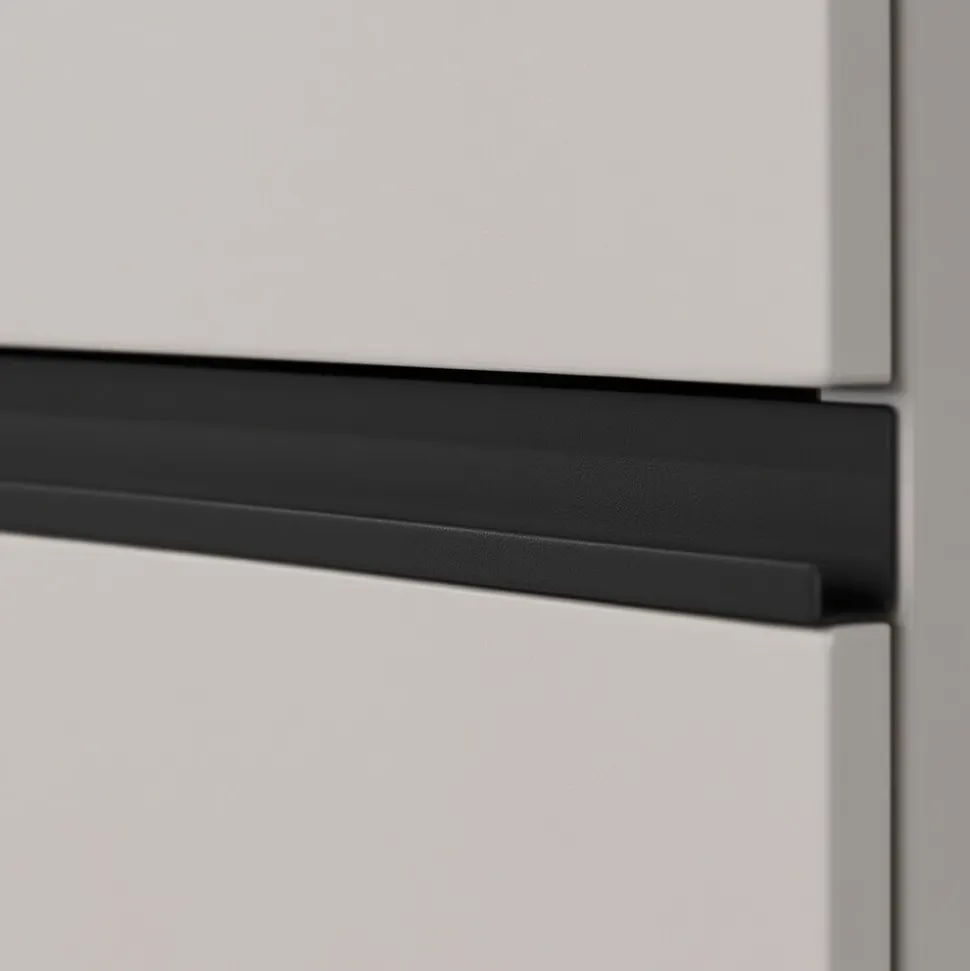Aktenschrank STUTTGART, 197 cm hoch, 5 Ordnerhöhen, Soft-Close Greige