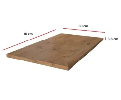 Arbeitsplatte 80 cm 38 mm Küchenzeile Küchenblock Eiche Lancelot Küche Vigo