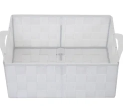 Aufbewahrungskorb MCW-C37, Dekokorb Korb Körbchen Aufbewahrung Regalkorb Deko 14x31x23cm ~ weiß