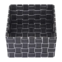 Aufbewahrungskorb MCW-C37, Dekokorb Korb Körbchen Aufbewahrung Regalkorb Deko 12x19x19cm ~ dunkelgrau