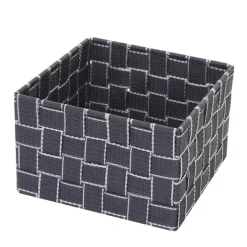 Aufbewahrungskorb MCW-C37, Dekokorb Korb Körbchen Aufbewahrung Regalkorb Deko 12x19x19cm ~ dunkelgrau