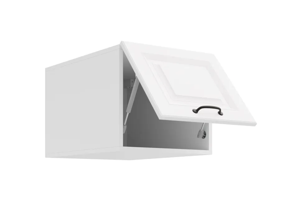 Aufsatzschrank Hochschrank 40 cm STILO Weiss Küchenzeile Küchenblock Küche