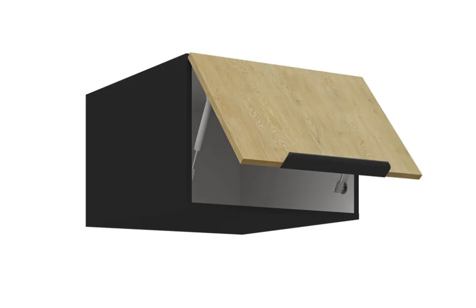Aufsatzschrank Hochschrank 50 cm CREMONA Eiche Küchenzeile Küchenblock Küche