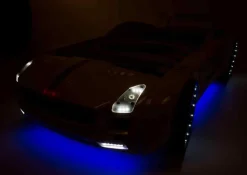 Autobett Kinderbett "Rio Roadster" LED Sound Sportsitze Lattenrost Spoiler 90x190 cm