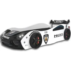 Autobett "Police" Spielbett für Kinder 90x200 inkl. Lattenrost