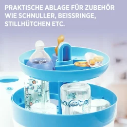 Babyruf BS 29b Babyflaschen Sterilisator für 6 Flaschen, Blau