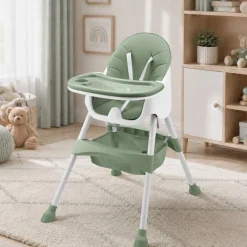 Baby Vivo Design 2in1 Kinderhochstuhl - Oscar in Grün