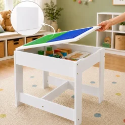 Baby Vivo Kindersitzgruppe mit multifunktionalem Tisch und 2 Stühlen aus Holz - Moritz