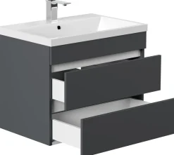 Badmöbel Fellini 70 SoftClose eiche gold mit grifflosen Schubladen