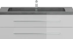Badmöbel Granit G654 YAMO 130 cm 1 Hahnloch SoftClose in versch. Ausführungen