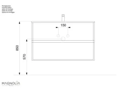 Badmöbel Limes & Waschtisch 100 cm 2 Greifraum SoftClose Auszüge Grafit