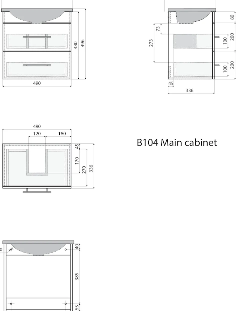 Badmöbel Portus 500 SlimLine in versch. Ausführungen