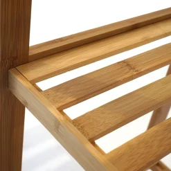 Badregal MCW-B18, Badezimmer Badschrank Standregal, Bambus ~ 140x34x33cm