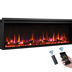 BALDERIA Elektrokamin Atalanta 60 - Einbaukamin mit Heizung 1500 W