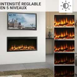 BALDERIA Elektrokamin Atalanta 40 - Einbaukamin mit Heizung 1500 W