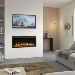 BALDERIA Elektrokamin Atalanta 40 - Einbaukamin mit Heizung 1500 W