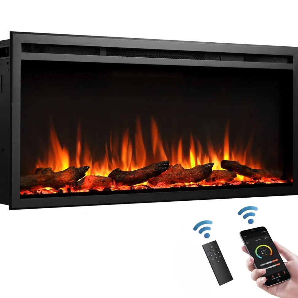 BALDERIA Elektrokamin Atalanta 40 - Einbaukamin mit Heizung 1500 W