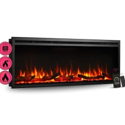 BALDERIA Elektrokamin Atalanta 50 - Einbaukamin mit Heizung 1500 W