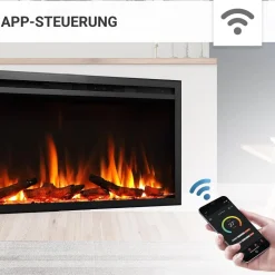 BALDERIA Elektrokamin Atalanta 33 - Einbaukamin mit Heizung 1500 W