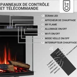 BALDERIA Elektrokamin Athena 36 - Einbau, Heizung 1500 W, App-Funktion