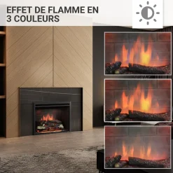BALDERIA Elektrokamin Calida 33 - Einbau mit Heizung 2000 W, 3D-Flamme