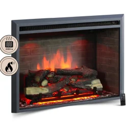BALDERIA Elektrokamin Calida 30 - Einbau mit Heizung 2000 W, 3D-Flamme