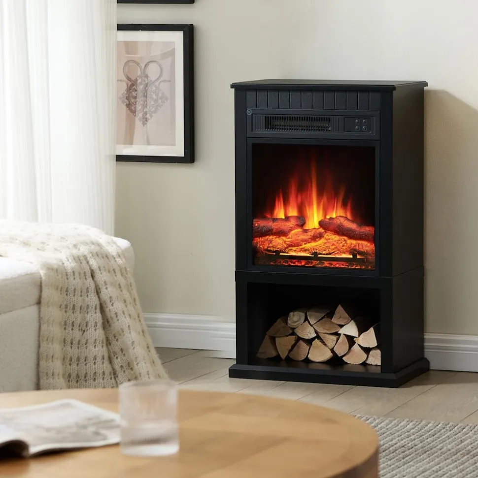 BALDERIA Elektrokamin Ember - Standkamin, Heizung 2000 W, schwarz