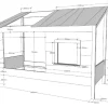 Baumhaus Bett 90 x 200 cm Liegefläche
