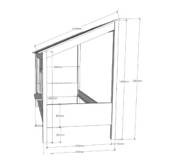 Baumhaus Bett 90 x 200 cm Liegefläche