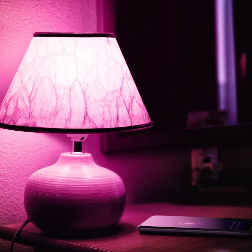 BEARWARE 2x Smarte LED-Leuchte, Wifi Smart Lampe, RGB Farbwechsel dimmbar, E27-Gewinde, 7W, 420 Lumen