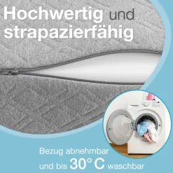 Bein-Lagerungskissen »Visko«, flach, 68x40x16cm, grau