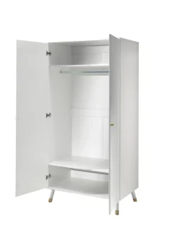 Billy Kleiderschrank mit 2 Türen, Ausf. Satin Weiß