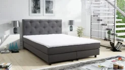 Boxspringbett Boxbett Glenn 2 Chester Hotelbett 140x200 Bett Topper Grau