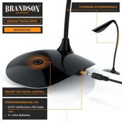 Brandson LED Schreibtischlampe, Helles Licht, 3 Stufen, Stromsparend