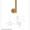Brillantbad BABLO Papierrollenhalter ohne Deckel Messing Gold matt 65x55x165 mm für Bad & WC >> zum Bohren oder Kleben*