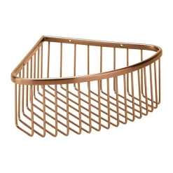 Brillantbad BAMBER Eckseifenkorb Messing Gold Kupfer matt 265x90x205 mm für Bad & Küche >> zum Bohren