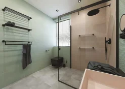 Brillantbad BARK WC-Bürstengarnitur Messing Schwarz 90x385x90 mm für Bad & WC ><noscript><img width=
