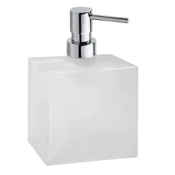 Brillantbad BASA Glasseifenspender Messing Milchglas Chrom 105x160x90 mm, 230 ml für Bad & Küche ><noscript><img width=