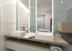 Brillantbad BASA WC-Bürstengarnitur mit Glasbehälter Messing Milchglas Chrom 112x360x150 mm für Bad & WC ><noscript><img width=