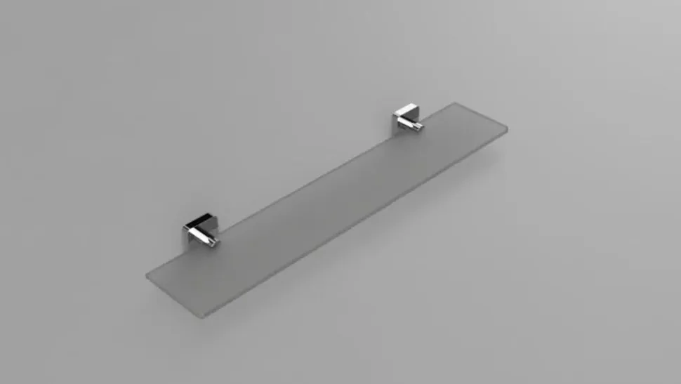 Brillantbad BASI Glasablage Messing Glas Chrom poliert 600x50x132 mm für Bad & WC >> zum Bohren