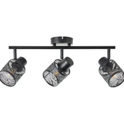 Brilliant Bano Spotrohr 3flg schwarz matt, Metall, 3x D45, E14, 40 W