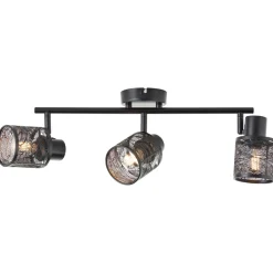 Brilliant Bano Spotrohr 3flg schwarz matt, Metall, 3x D45, E14, 40 W
