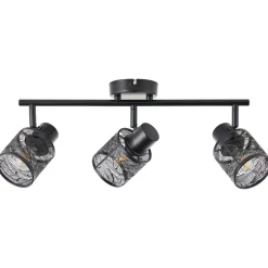 Brilliant Bano Spotrohr 3flg schwarz matt, Metall, 3x D45, E14, 40 W