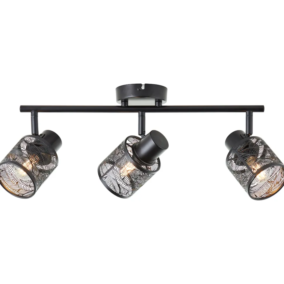 Brilliant Bano Spotrohr 3flg schwarz matt, Metall, 3x D45, E14, 40 W