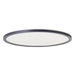 Brilliant Brennan LED-Deckenaufbau-Paneel 30cm, 3-Stufen-Dimmer mit Memory-Funktion, IP44 Spritzwasserschutz, Neutralweißes Licht 4000K, 2000 Lumen, 17,5 W, Schwarz/Weiß