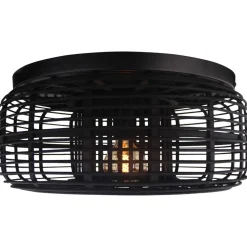 BRILLIANT Crosstown Deckenleuchte 45cm holz dunkel/schwarz Innenleuchten,Deckenleuchten,-dekorativ | 1x A60, E27, 40W, geeignet für Normallampen (nicht enthalten) | Für LED-Leuchtmittel geeignet