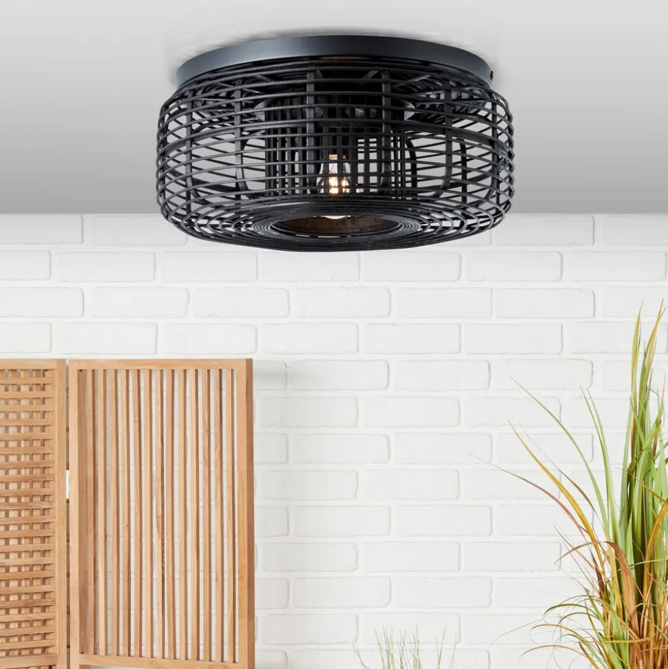 BRILLIANT Crosstown Deckenleuchte 45cm holz dunkel/schwarz Innenleuchten,Deckenleuchten,-dekorativ | 1x A60, E27, 40W, geeignet für Normallampen (nicht enthalten) | Für LED-Leuchtmittel geeignet